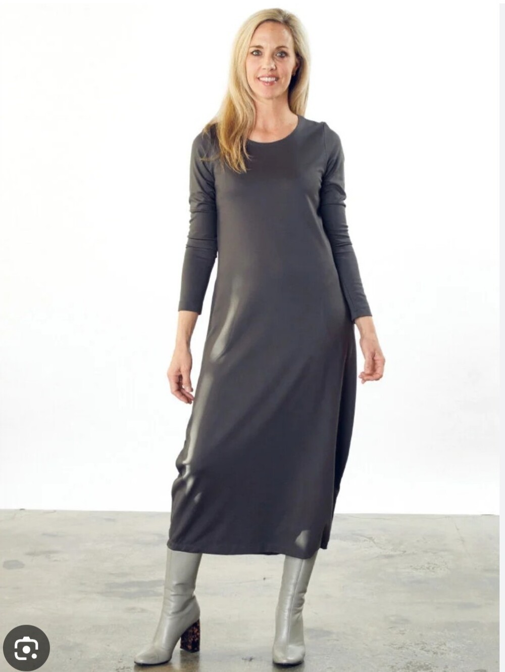 bryn Walker Black long-sleeve Maxi Modal dress Size Xs